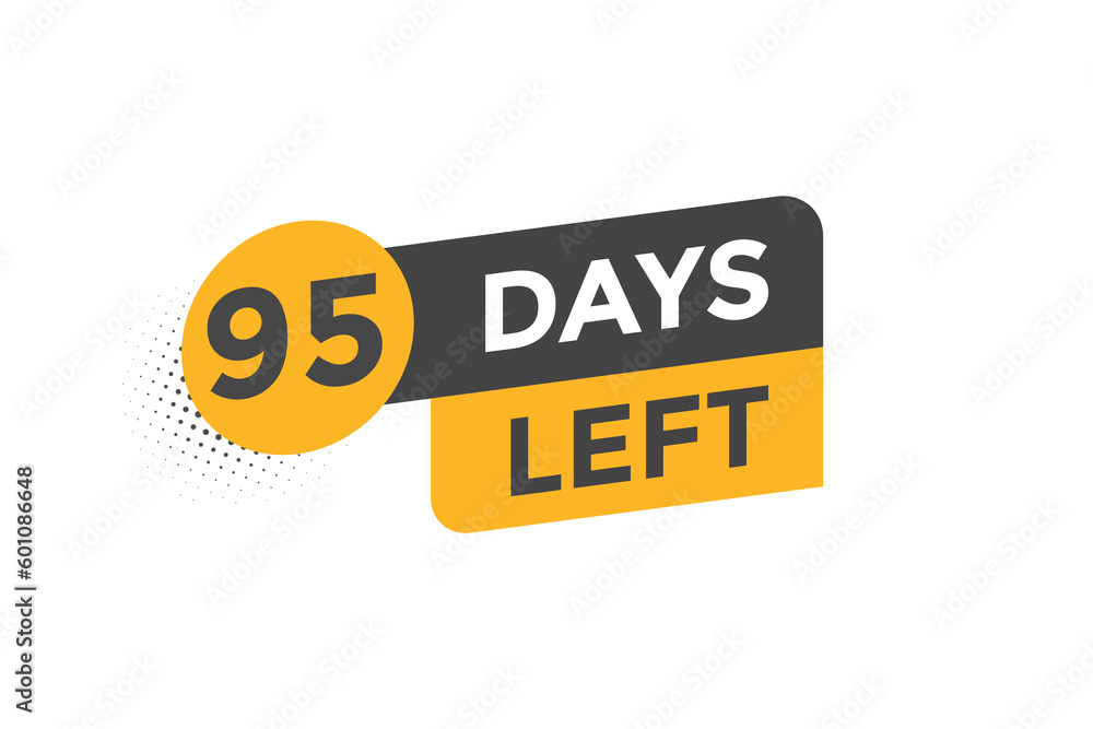 95 days Left countdown template. 95 day Countdown left banner label button eps 10 95 days Left countdown template. 95 day Countdown left banner label button eps 10