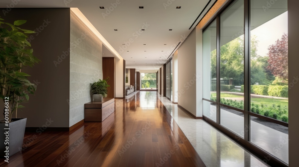 Interior design showcase of a modern home corridor Interior design showcase of a modern home corridor
