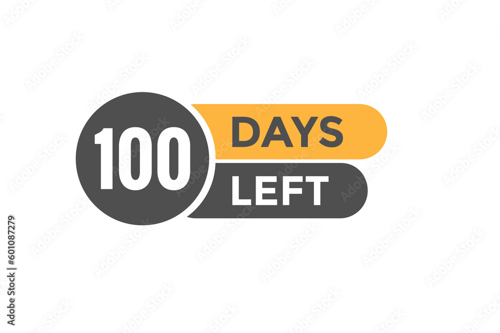 100 days Left countdown template. 100 day Countdown left banner label button eps 10 100 days Left countdown template. 100 day Countdown left banner label button eps 10