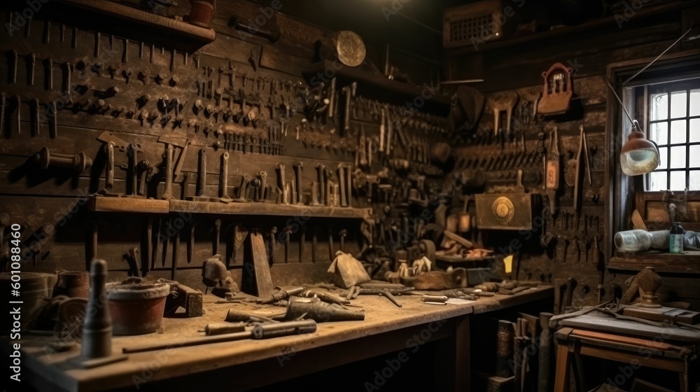 An old tool workshop An old tool workshop