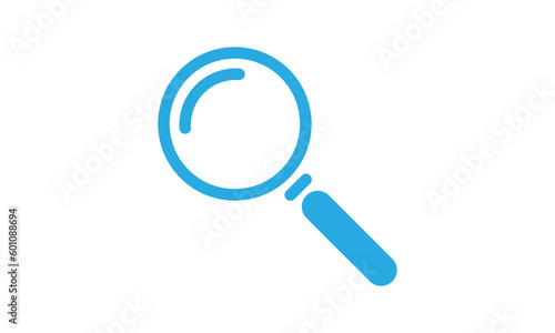 Magnifying Glass Glyph Vector Icon, Symbol or Logo.