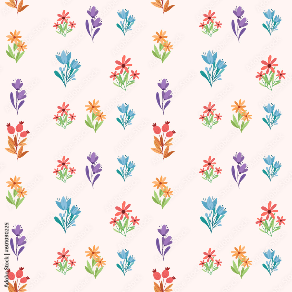 seamless floral pattern. colorful floral pattern decoration. seamless floral design. floral wall art.