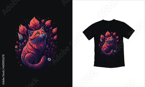 Furry and Fabulous An Eye Catching Cat T-Shirt
