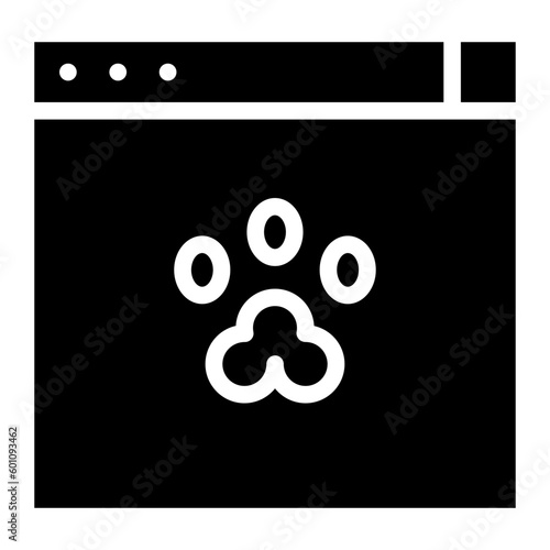 pet footprints glyph 