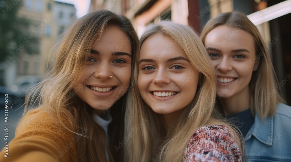Mother and daughters taking a selfie Mother and daughters taking a selfie