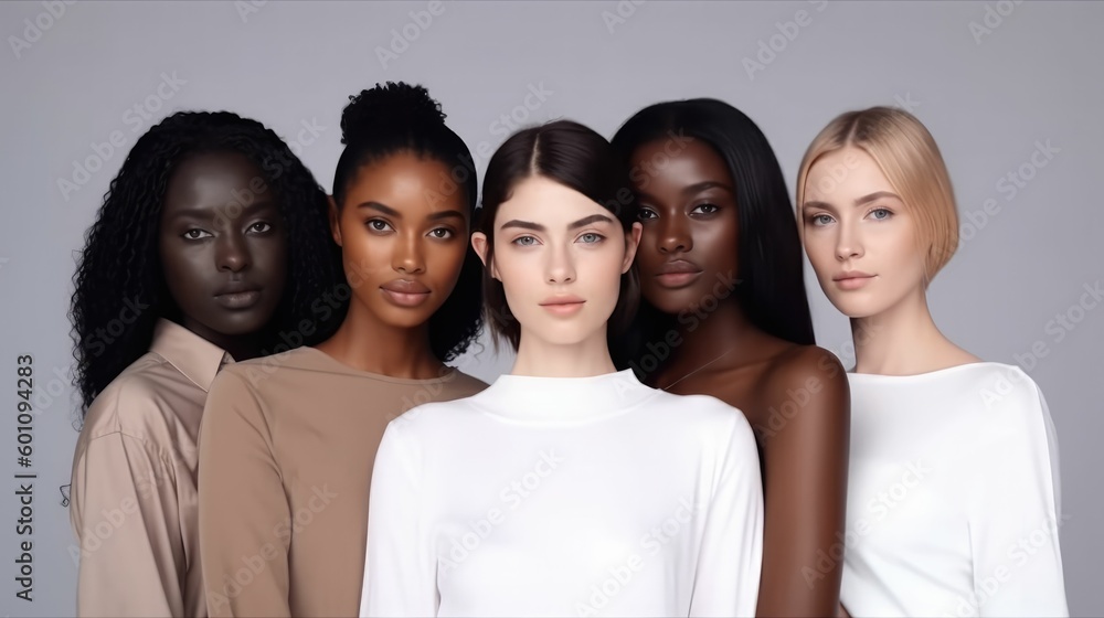 Diverse models looking at the camera Diverse models looking at the camera