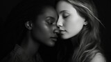 Photograph of two women in close embrace