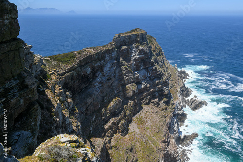 View at the coast of Cape Point in South Africa
