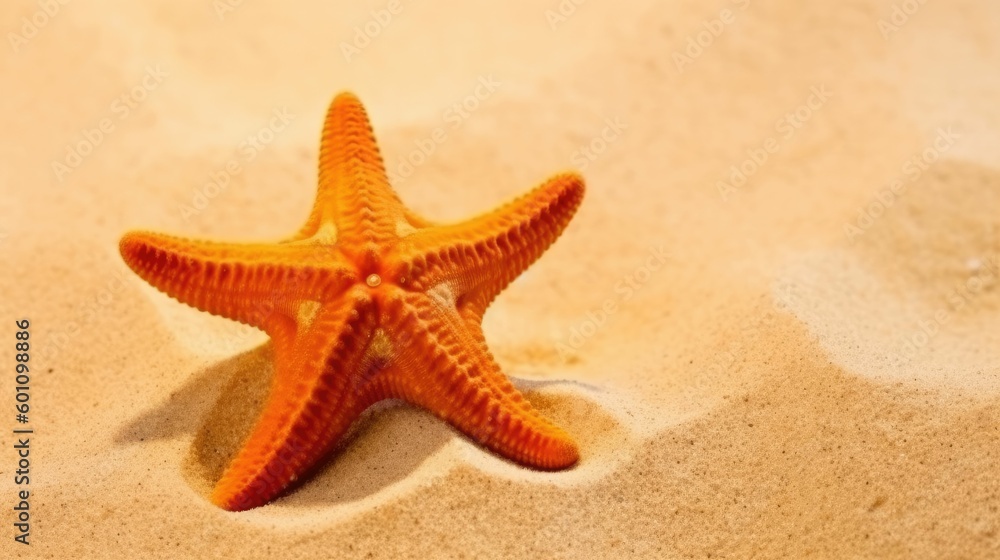 Starfish on sandy beach background Starfish on sandy beach background