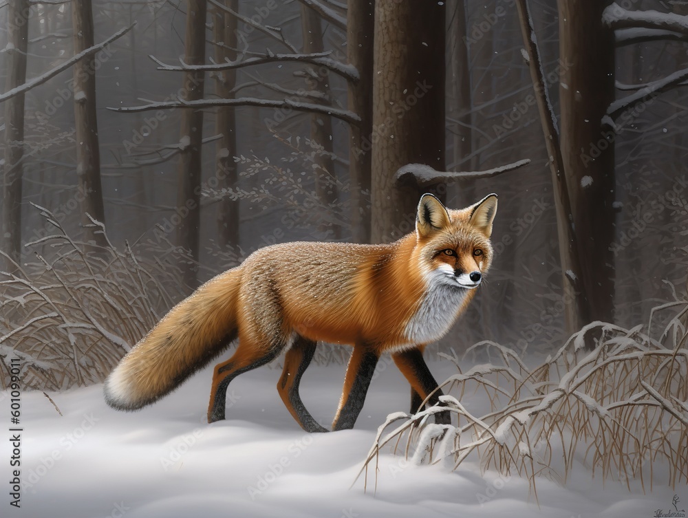 Fox's Quest: An Adventure through the Snowy Woods