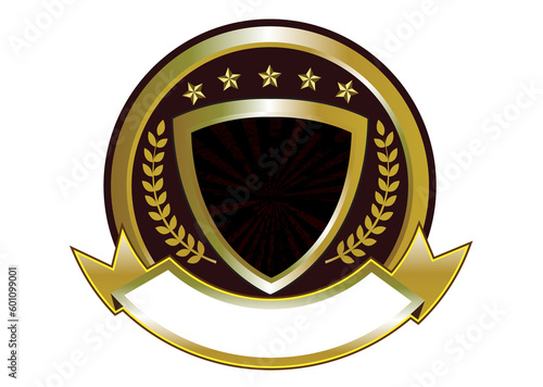 Golden logo template.It s Champion concept