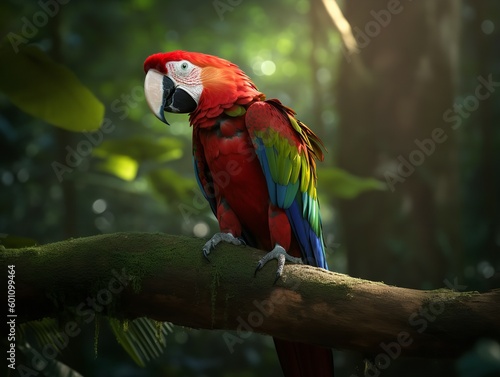 Macaw's Symphony: A Riot of Colors in the Rainforest