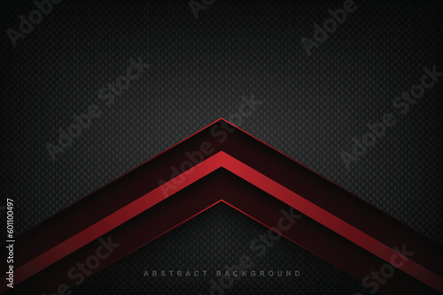 abstract background of gray wall pattern with realistic 3D modern red triangle lines