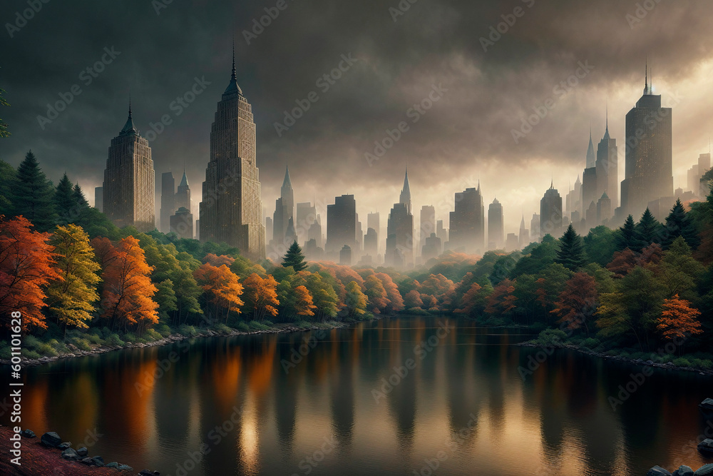 Obraz premium Generative concept art illustration. Generative ai.