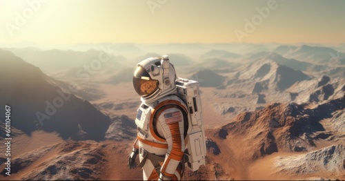 Astronaut on Mars generative AI