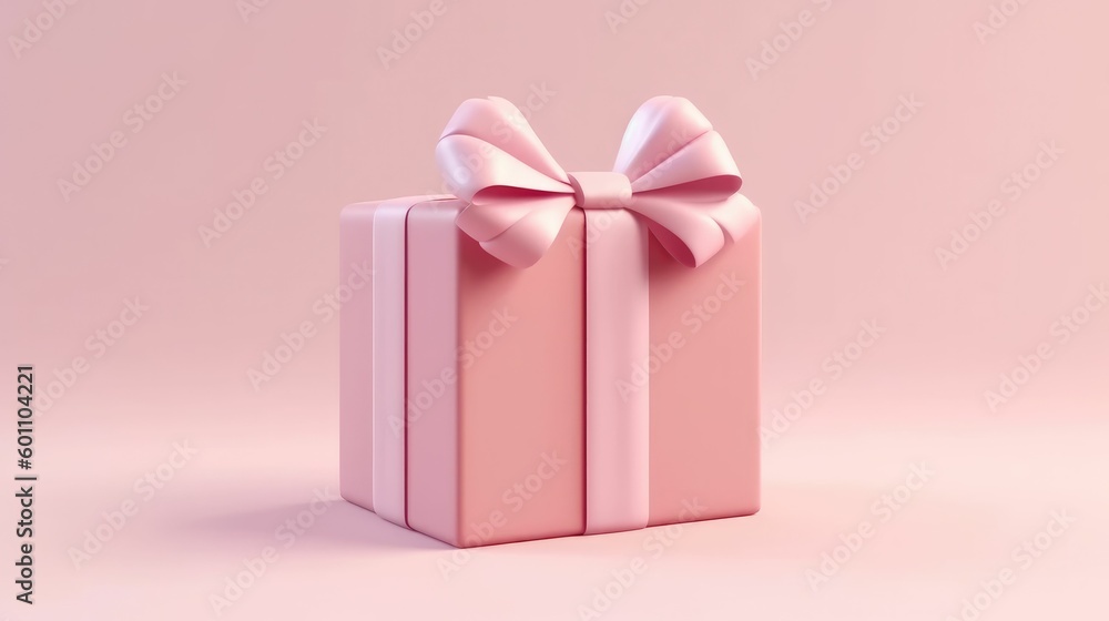 Pink pastel present box