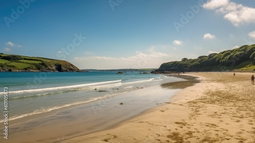 The Beach at Pentewan in Cornwall