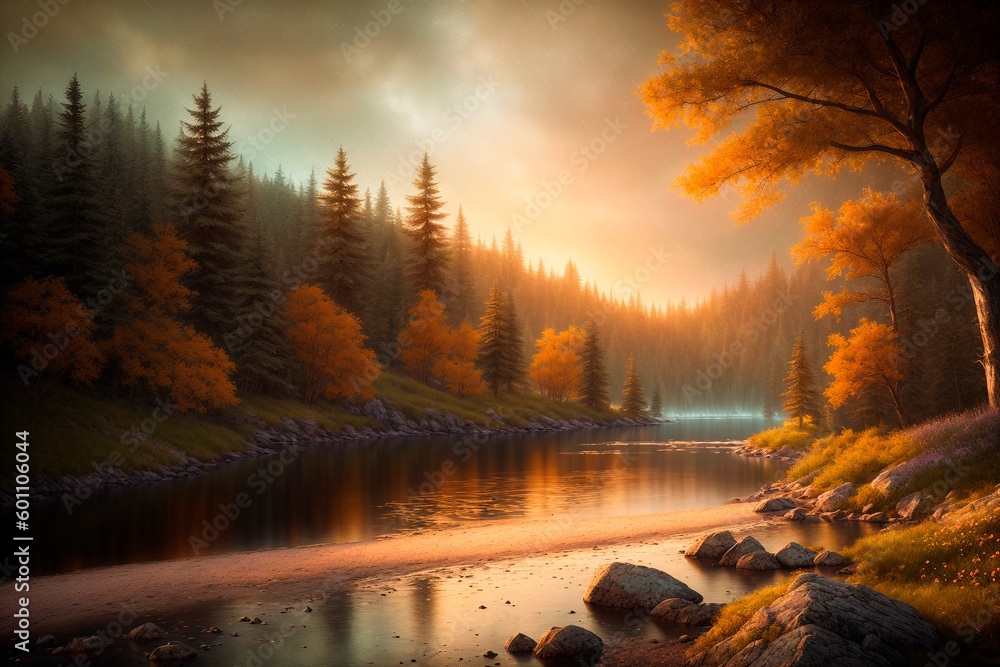 Obraz premium Generative concept art illustration. Generative ai.