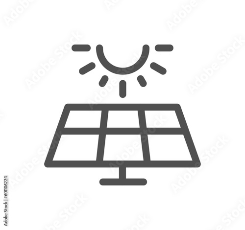 Energy types related icon outline and linear vector.