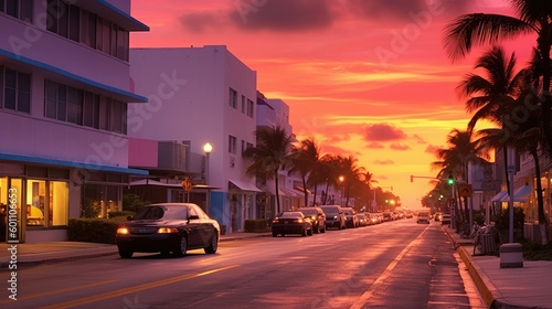 Sunset at South Beach on Florida's East Coast © Oliver