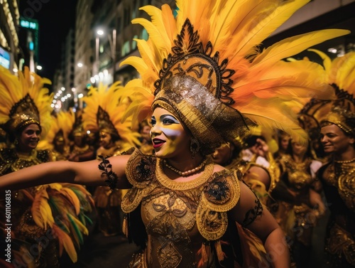 Vibrant Rio Carnival Parade, AI Generated