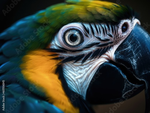 Vivid Colors of the Macaw, AI Generated