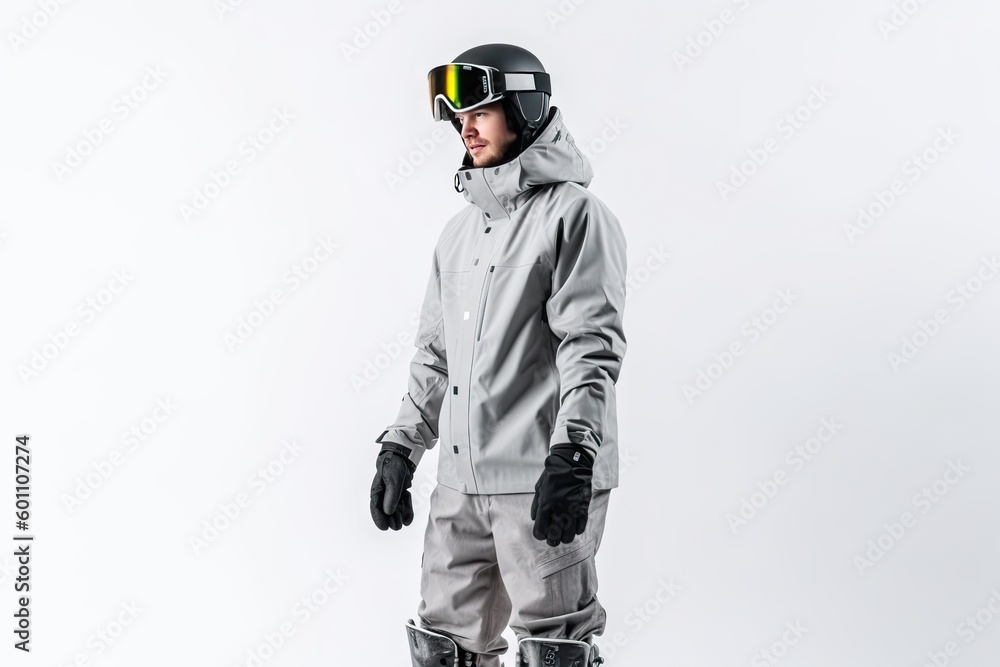 Snowboarder Portrait in Sportswear -ai generated