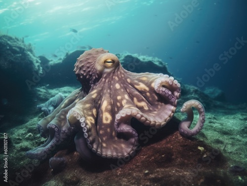 Curious Octopus -ai generated 