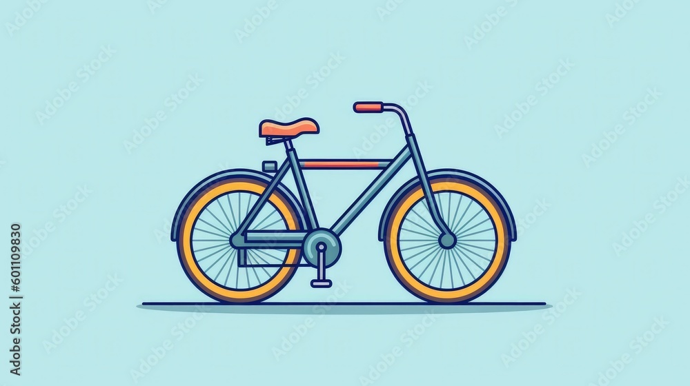 Bike icon design in cartoon style