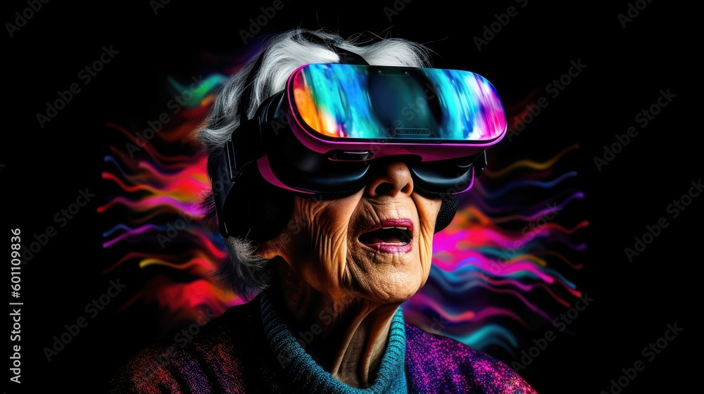 Generative AI artwork of Senior Lady Generative AI artwork of Senior Lady