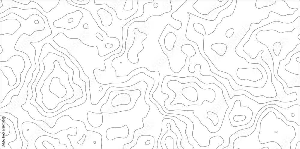 Topographic Map in Contour Line Light topographic topo contour map and Ocean topographic line map with curvy wave isolines vector