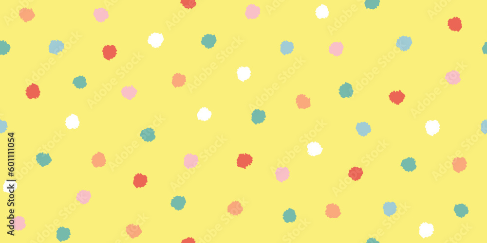 Colourful polka dot seamless pattern. Vector illustration for background, card, invitation, banner, social media post, poster, mobile apps, advertising.
Colourful polka dot seamless pattern. Vector illustration for background, card, invitation, banner, social media post, poster, mobile apps, advertising.