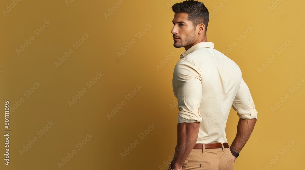 custom made wallpaper toronto digitalPortrait of a Latin American model with hand behind back