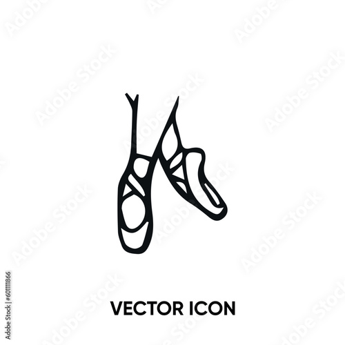 Ballet vector icon. Modern, simple flat vector illustration for website or mobile app. Pointe shoes symbol, logo illustration. Pixel perfect vector graphics	