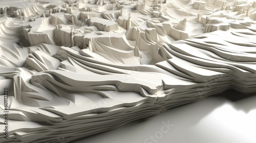 Empty 3D map of USA with abstract levels © Oliver