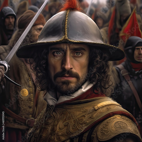 Spanish conquistador, Generative AI portrait