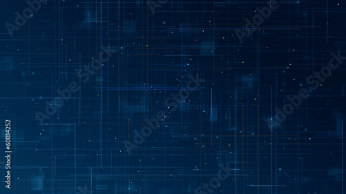Blue digital line and grid perspective technology abstract background concept