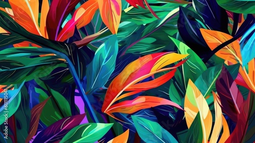Beautiful abstract digital art with geometric shapes