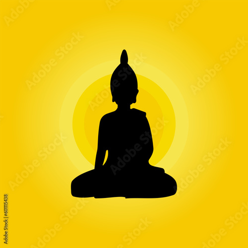 silhouette of buddha