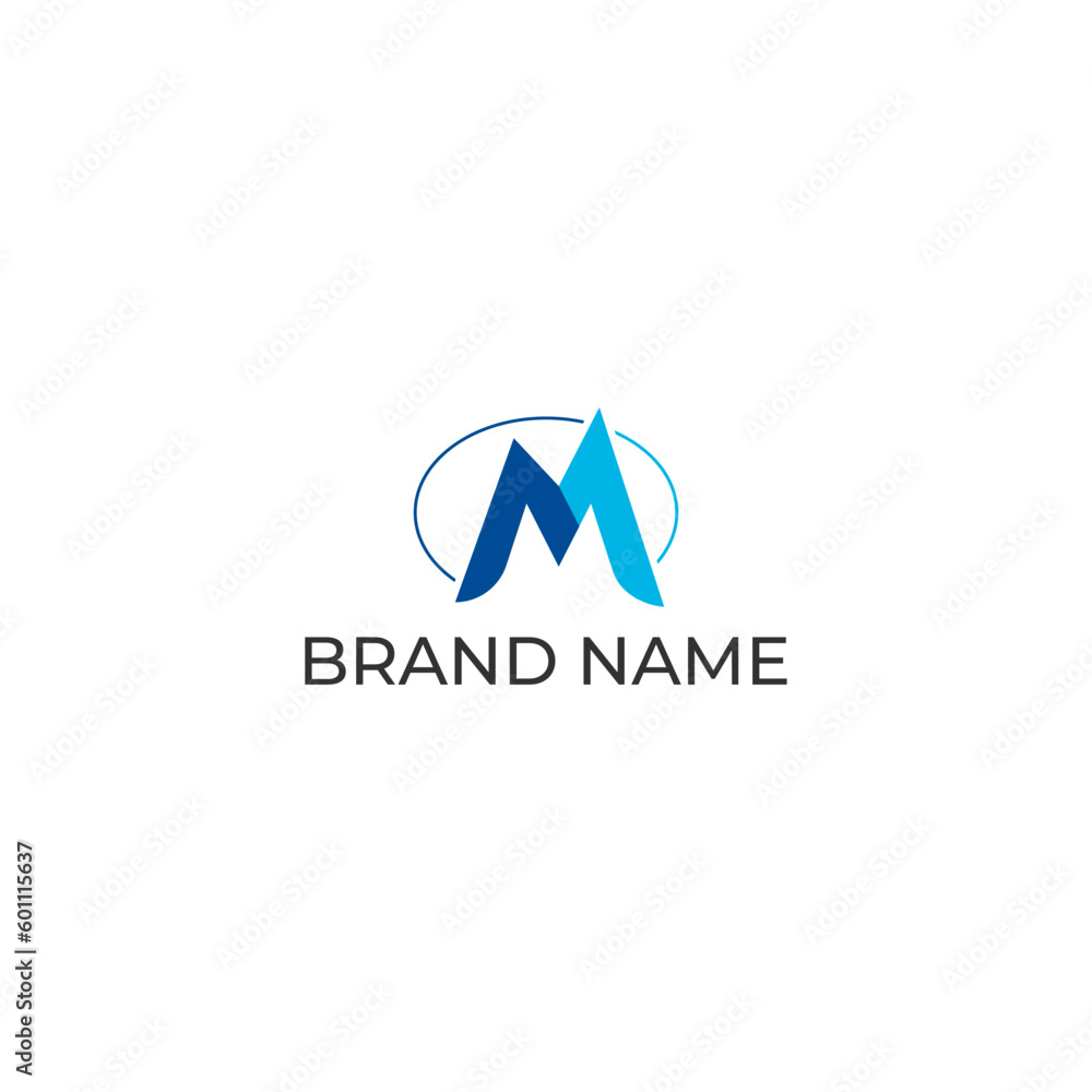 ILLUSTRATION LETTER M WITH LINE GEOMETRIC LOGO ICON TEMPLATE SIMPLE MINIMALIST DESIGN SIMPLE VECTOR GOOD FOR APPS, BRAND 