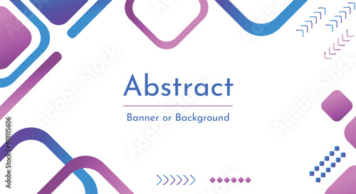Abstract Banner or background gradient purple blue
