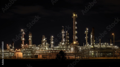 Oil and gas industry project The refinery, industrial Estate, Generative AI