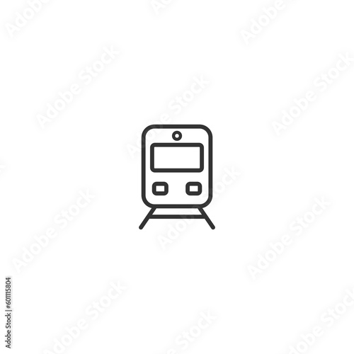 Train and railroad line icon