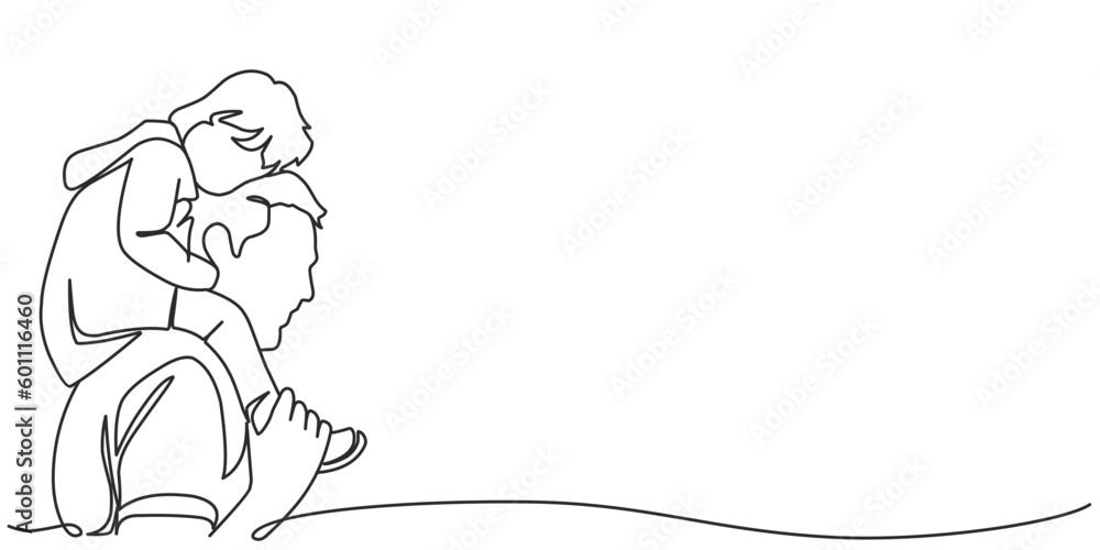 Fathers day line art illustration Fathers day line art illustration