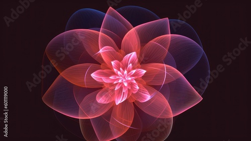 Generative AI of pink petal flower