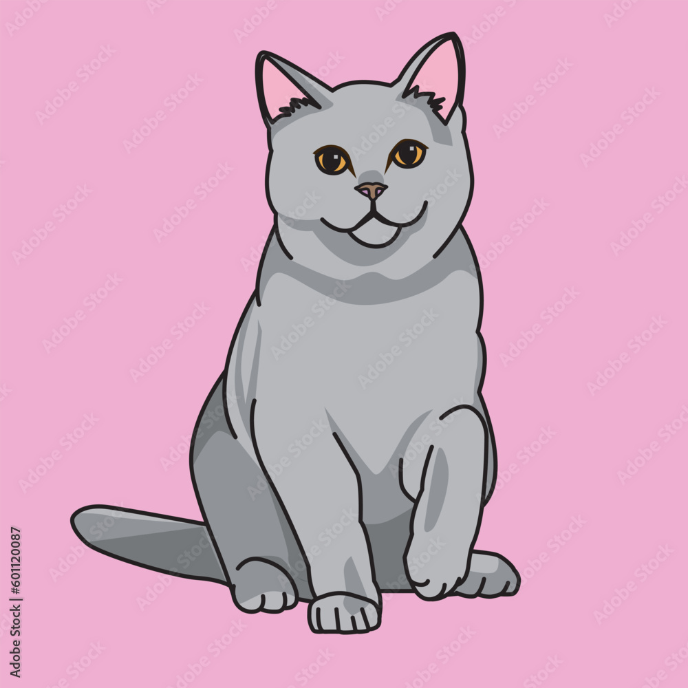 illustration vector graphic of cat