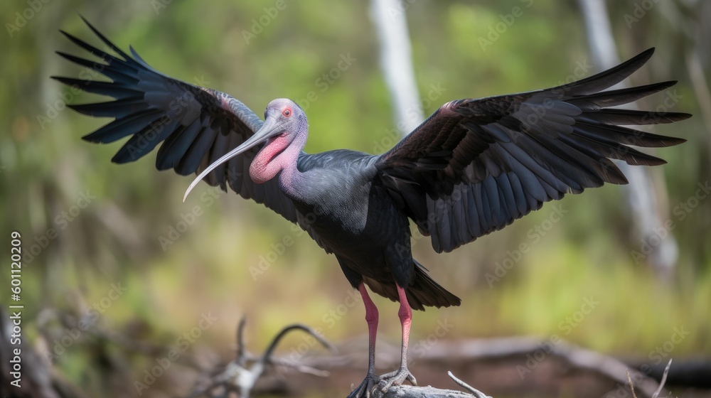 Naklejka premium Northern bald ibis