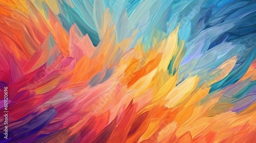 Colorful brushed strokes abstract background