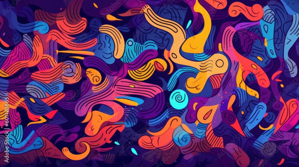 Colored Graffiti Art Background Generated by AI Colored Graffiti Art Background Generated by AI