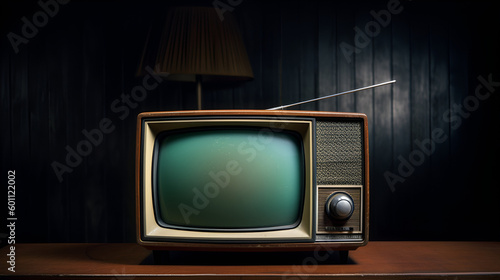 old tv set with clipping path